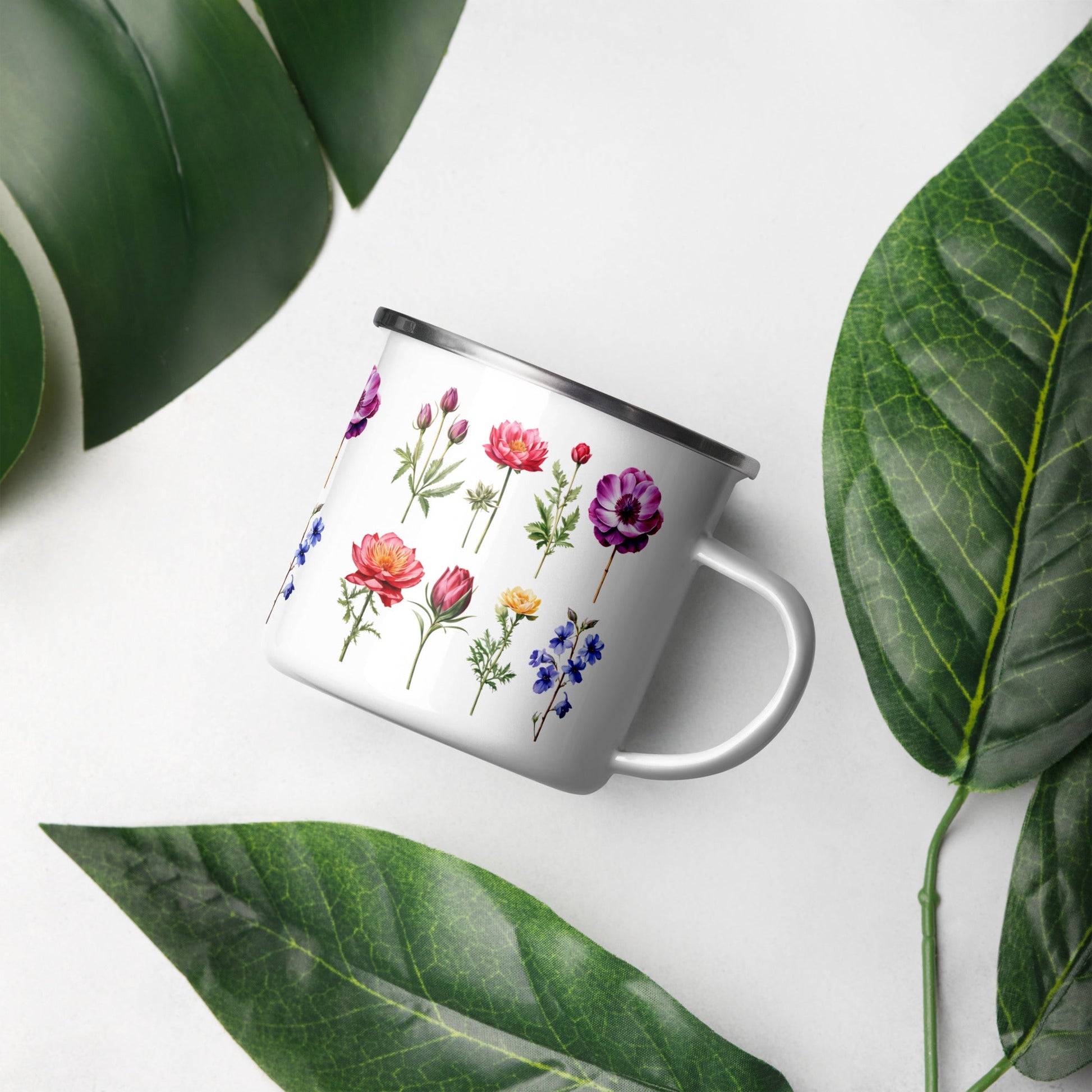 Flower Garden Enamel Mug (12 oz) - Mugs - Discovery Co.