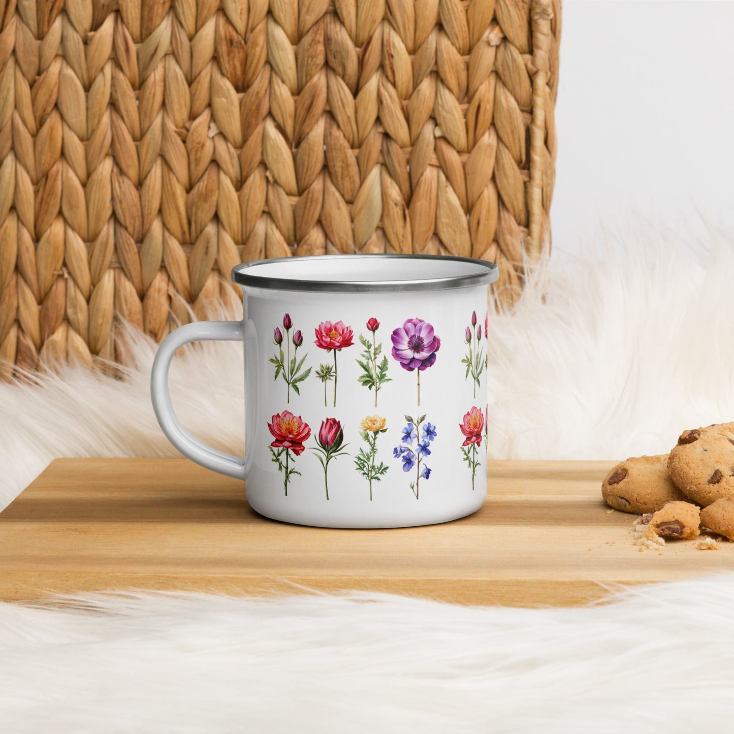 Flower Garden Enamel Mug (12 oz) - Mugs - Discovery Co.