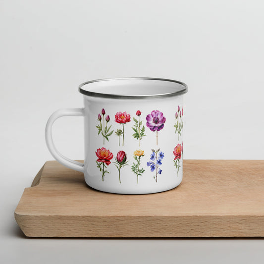 Flower Garden Enamel Mug (12 oz) - Mugs - Discovery Co.