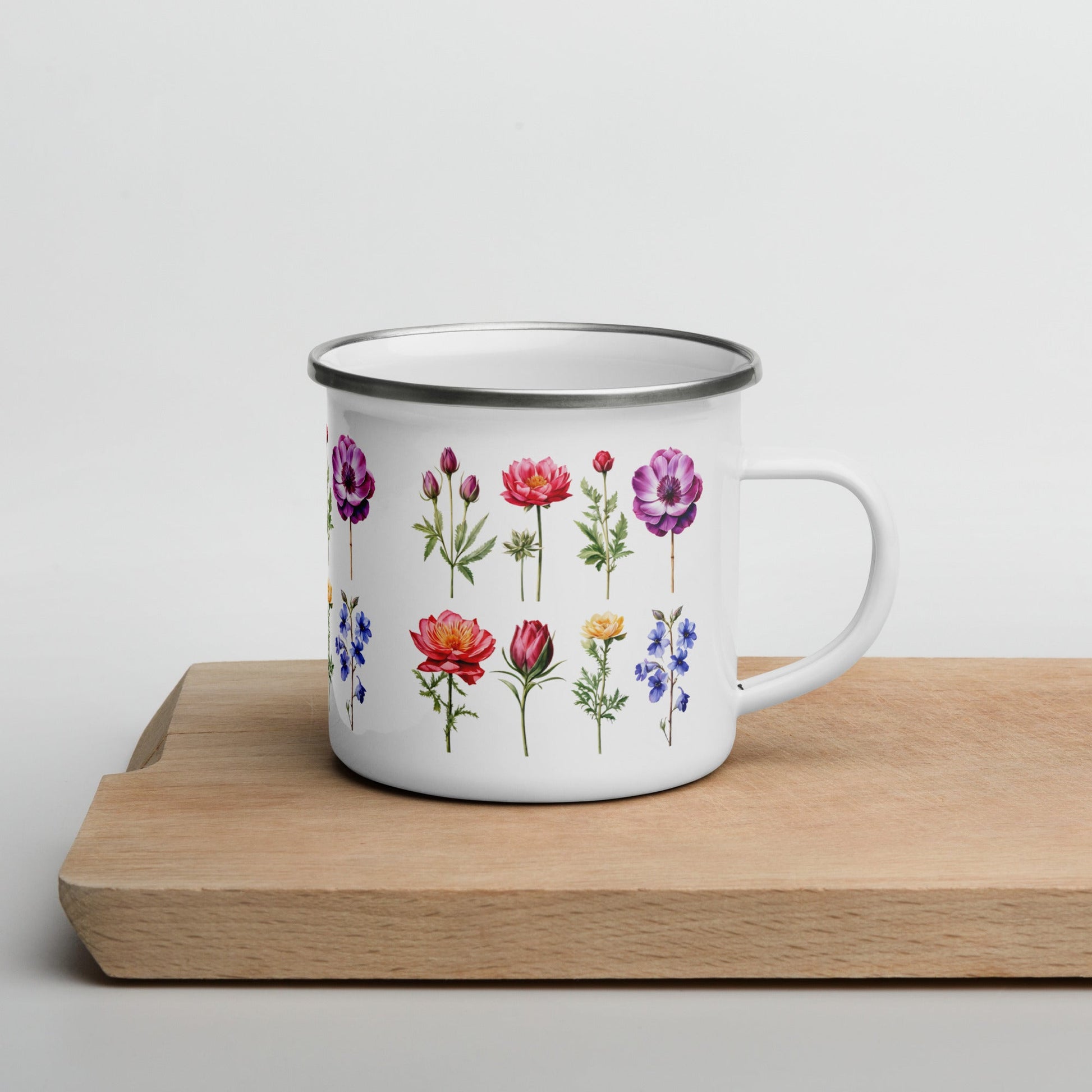 Flower Garden Enamel Mug (12 oz) - Mugs - Discovery Co.