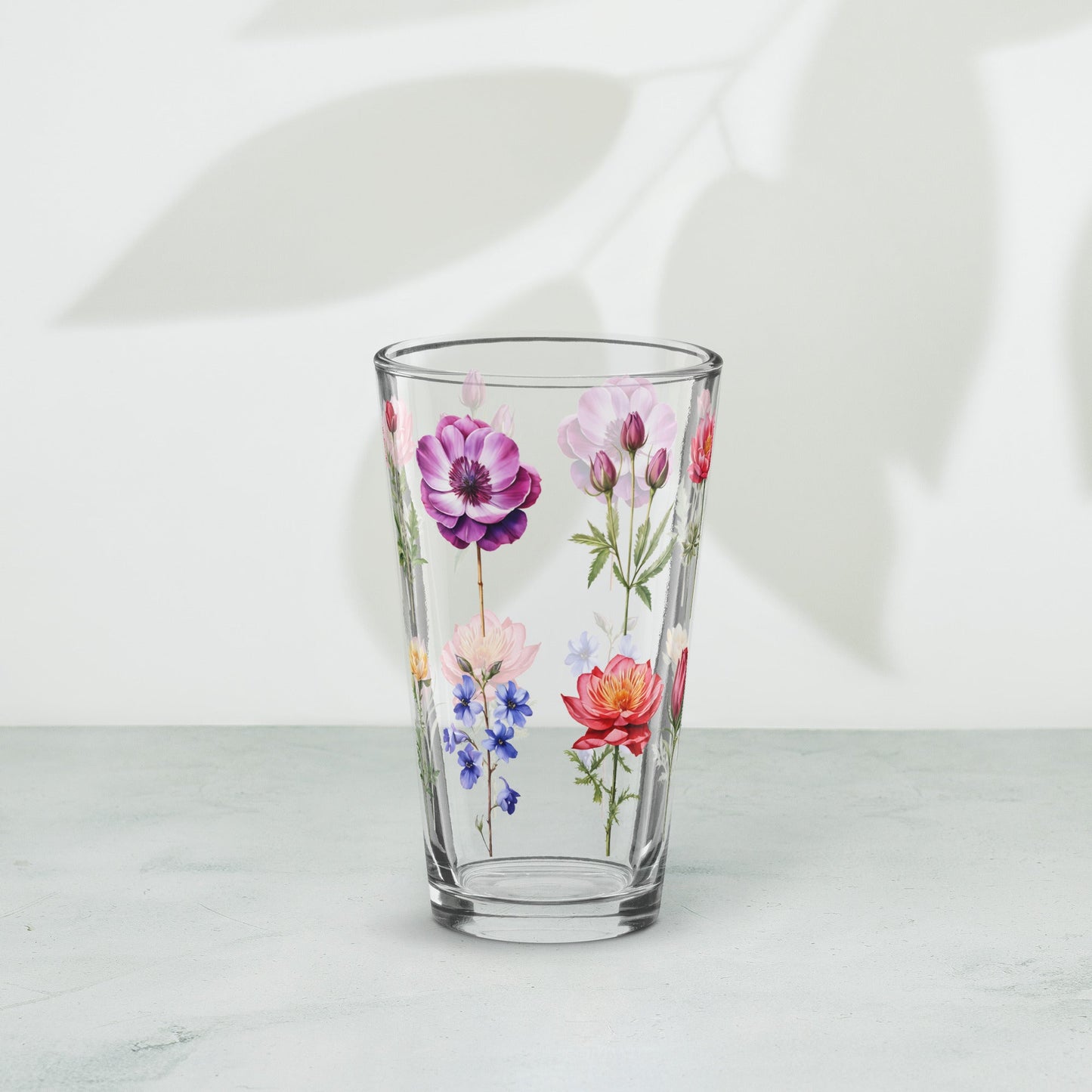 Flower Garden Pint Glass (16 oz) - Beer Glass - Discovery Co.