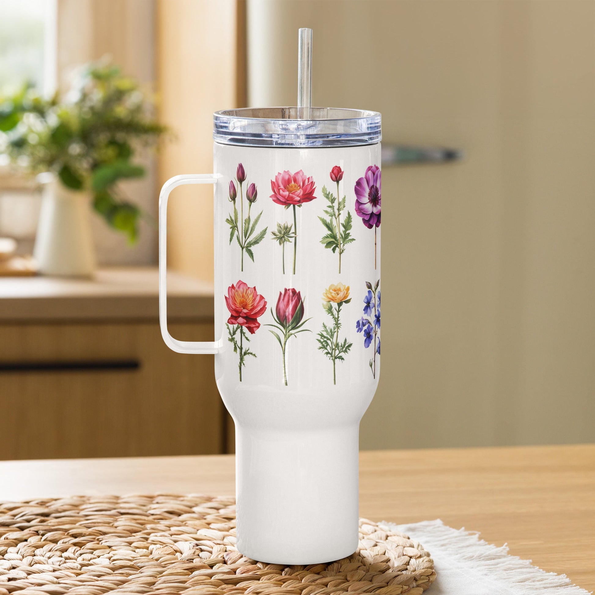 Flower Garden Stainless Steel Travel Mug (25 oz and 40 oz) - Travel Mug - Discovery Co.