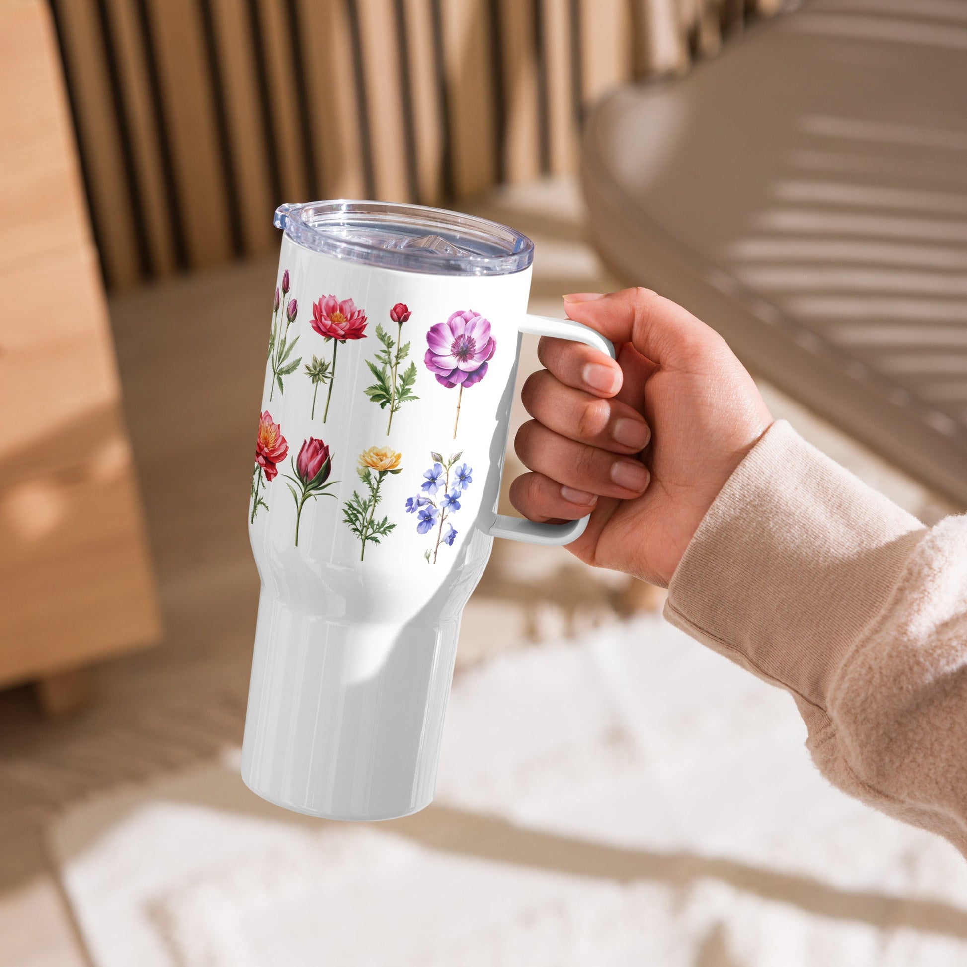 Flower Garden Stainless Steel Travel Mug (25 oz) - Travel Mug - Discovery Co.