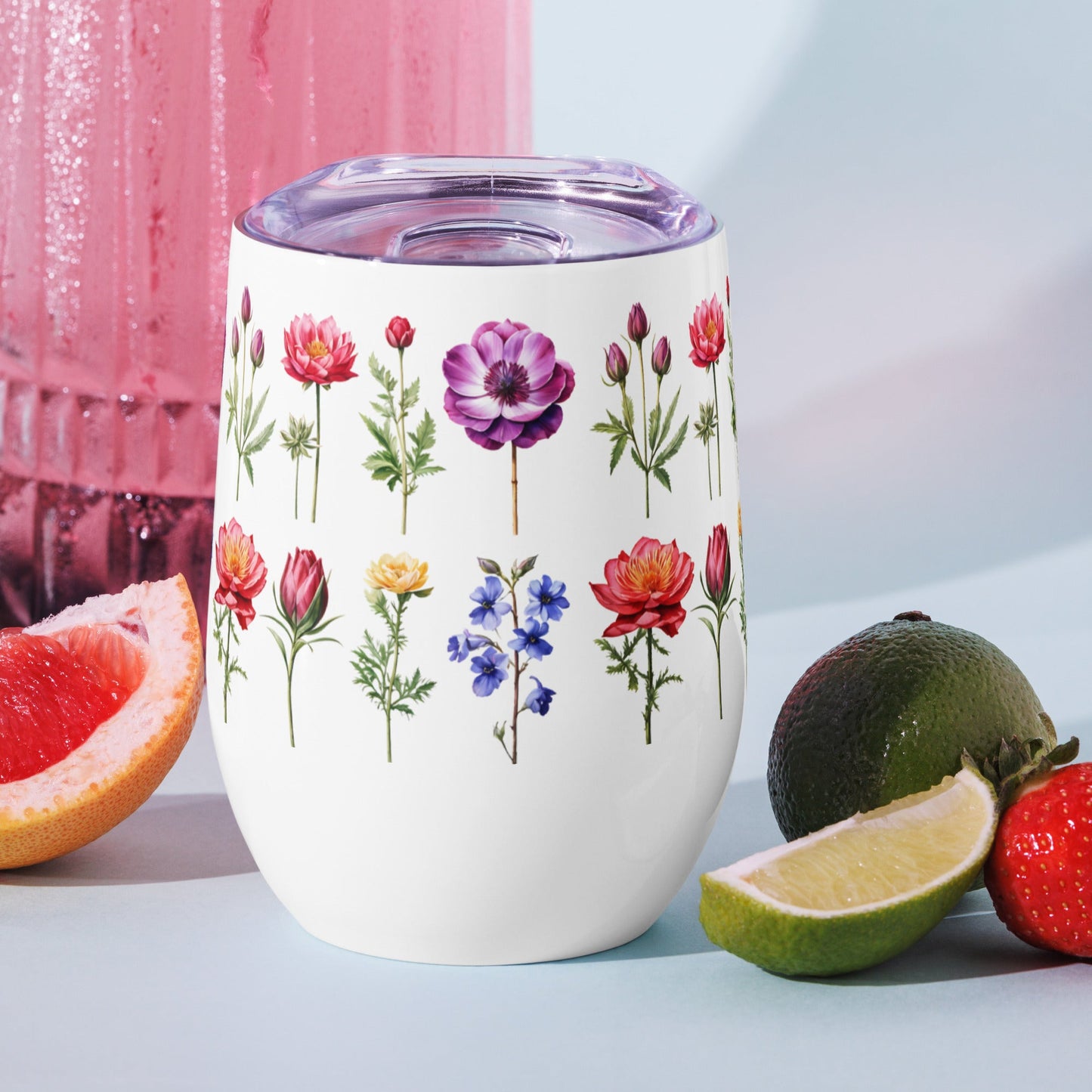 Flower Garden Wine Tumbler - Tumblers - Discovery Co.