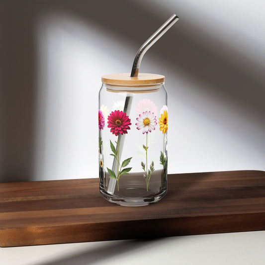 Flowers Can - shaped Glass - Can - Shaped Glass - Discovery Co.