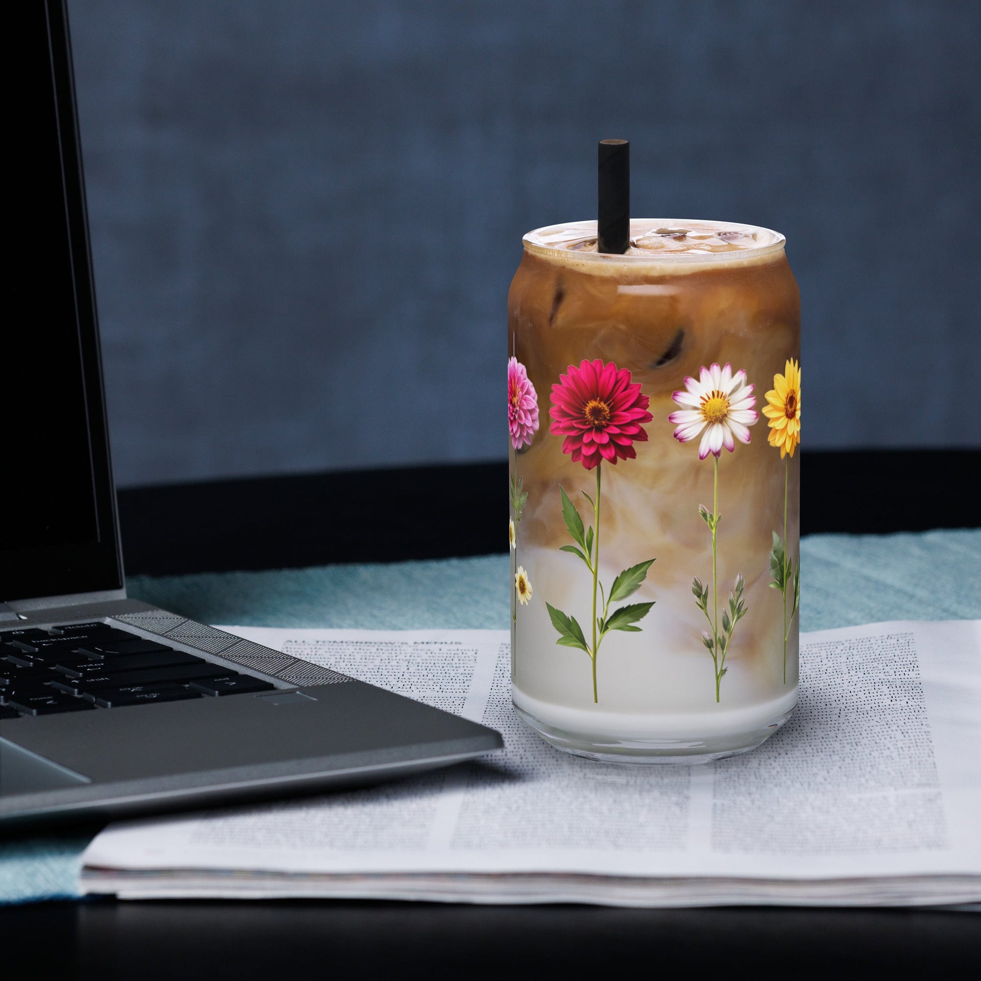 Flowers Can - shaped Glass - Can - Shaped Glass - Discovery Co.