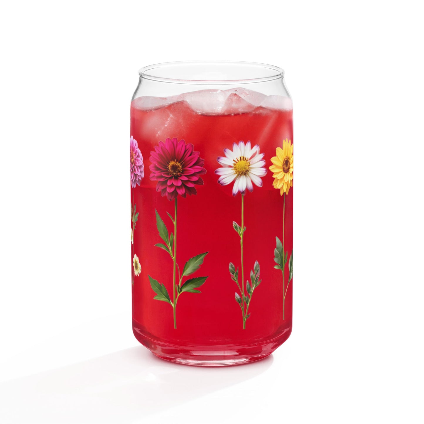 Flowers Can - shaped Glass - Can - Shaped Glass - Discovery Co.