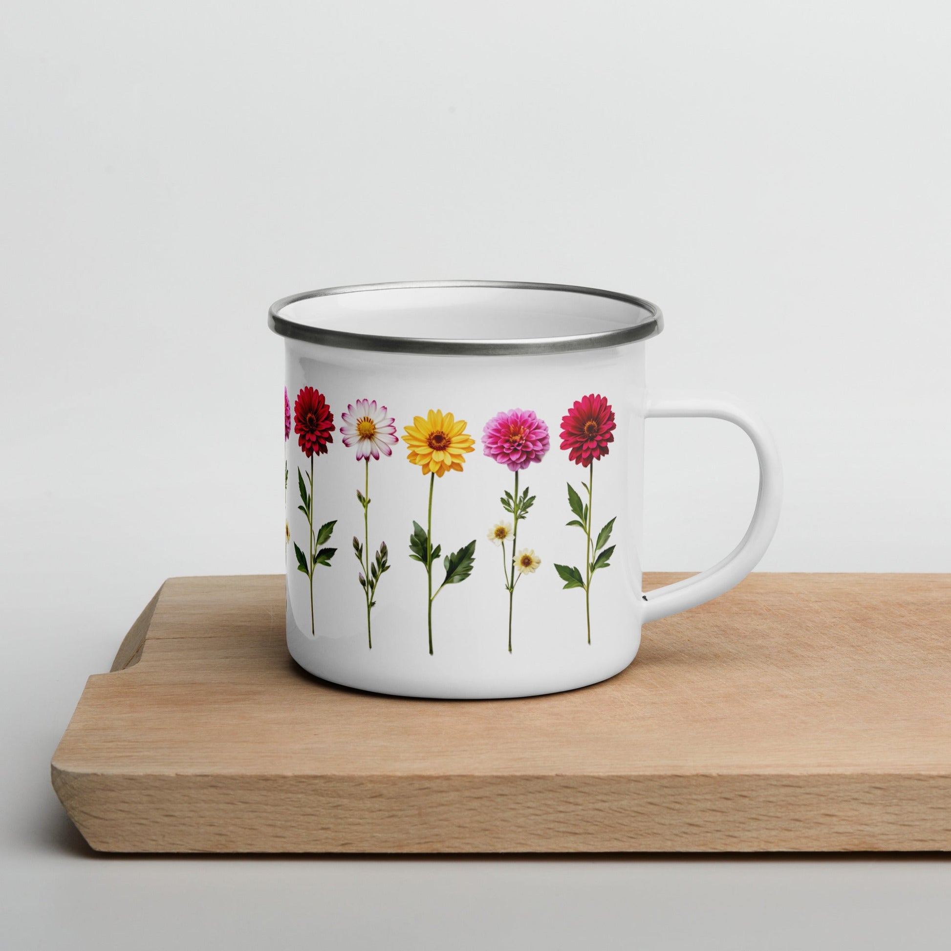 Flowers Enamel Mug (12 oz) - Mugs - Discovery Co.