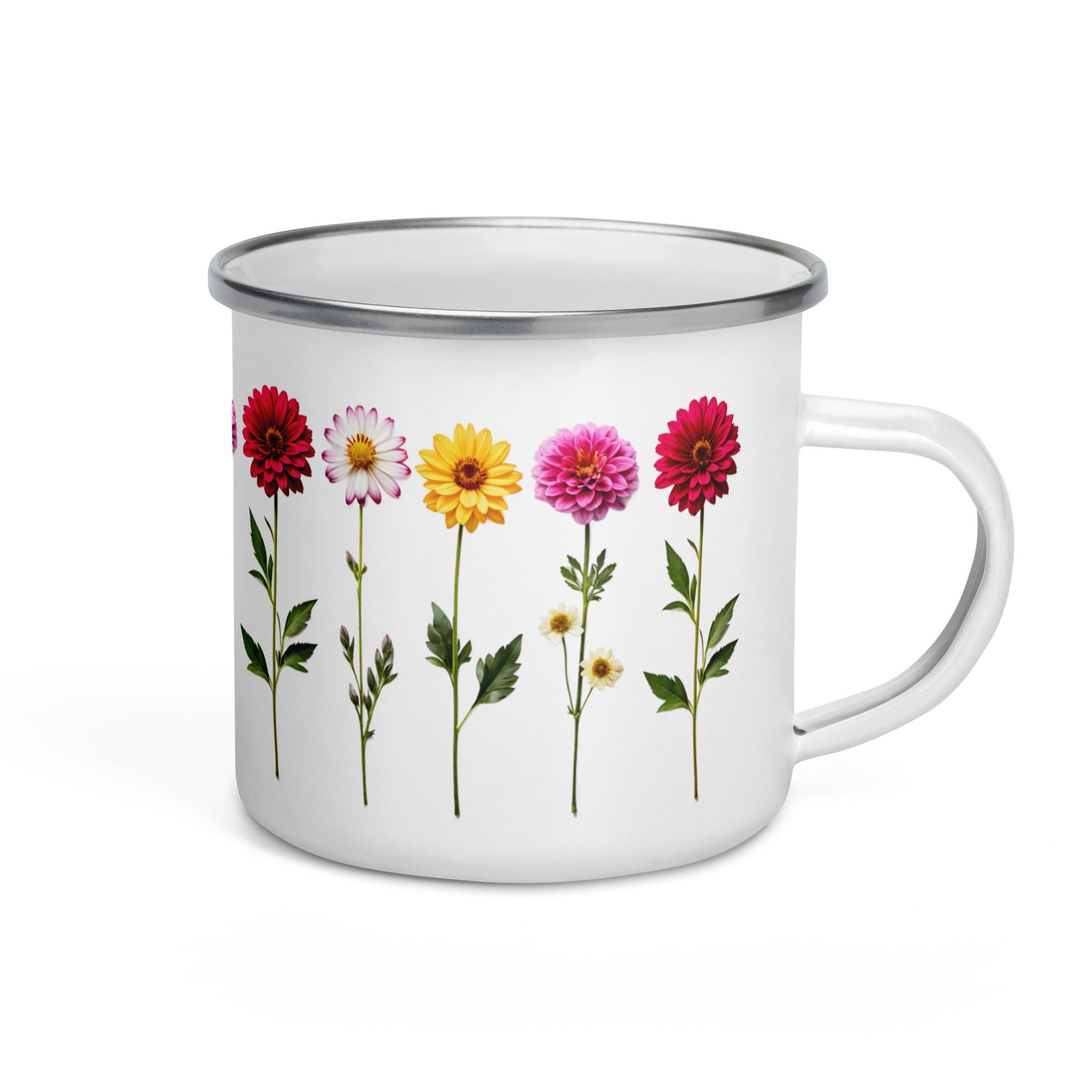 Flowers Enamel Mug (12 oz) - Mugs - Discovery Co.