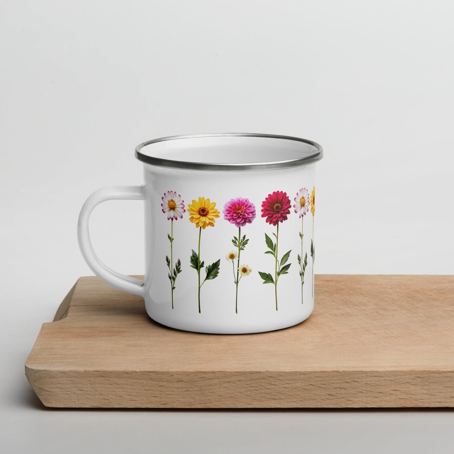 Flowers Enamel Mug (12 oz) - Mugs - Discovery Co.