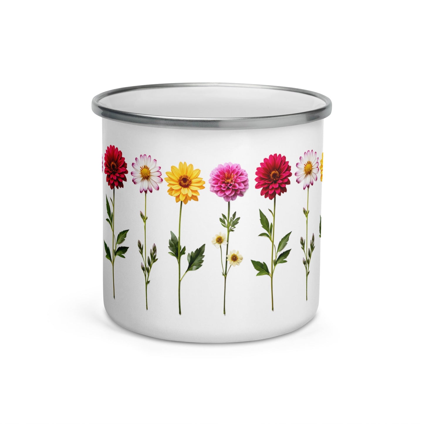 Flowers Enamel Mug (12 oz) - Mugs - Discovery Co.