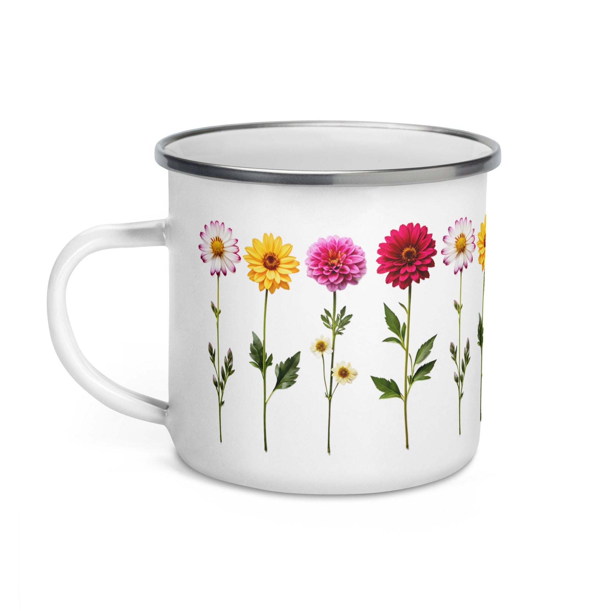 Flowers Enamel Mug (12 oz) - Mugs - Discovery Co.