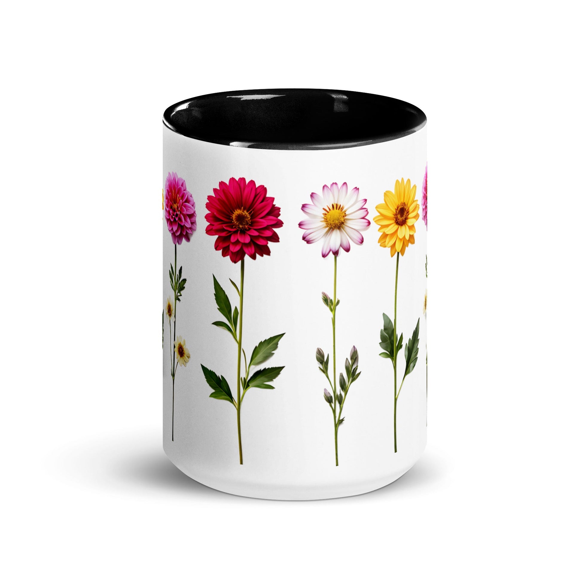 Flowers Mug with Color Inside - Mugs - Discovery Co.