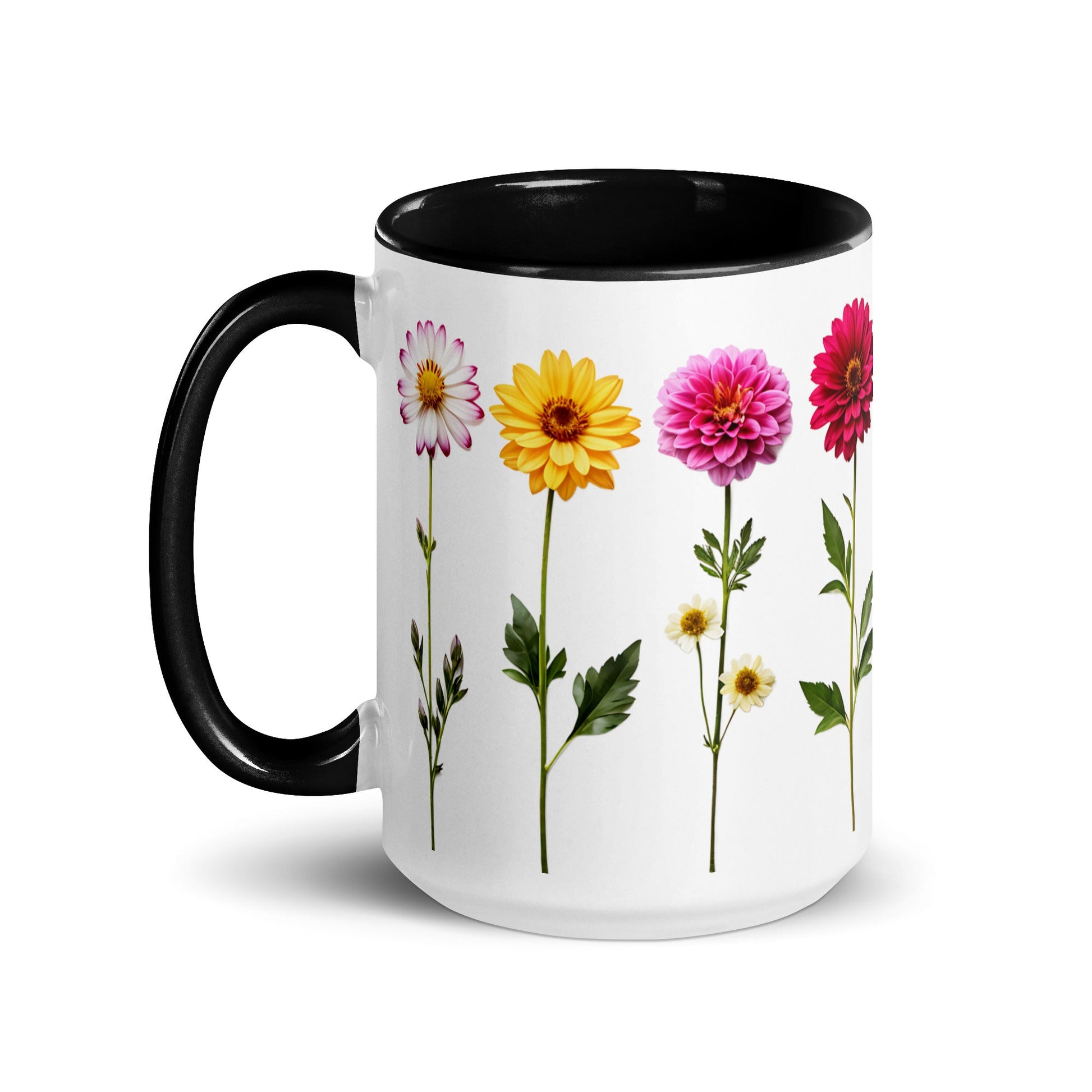 Flowers Mug with Color Inside - Mugs - Discovery Co.