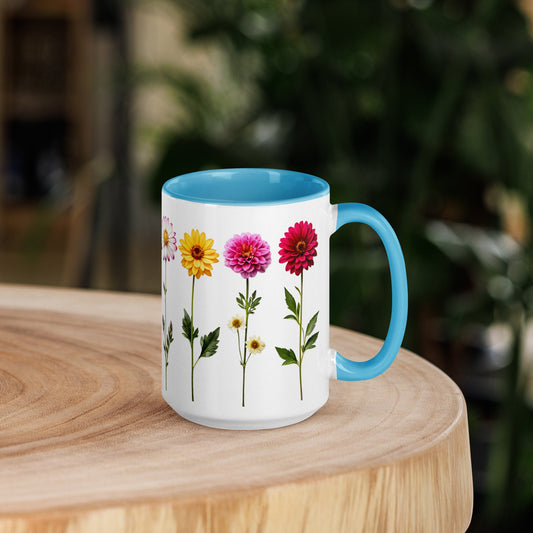 Flowers Mug with Color Inside - Mugs - Discovery Co.