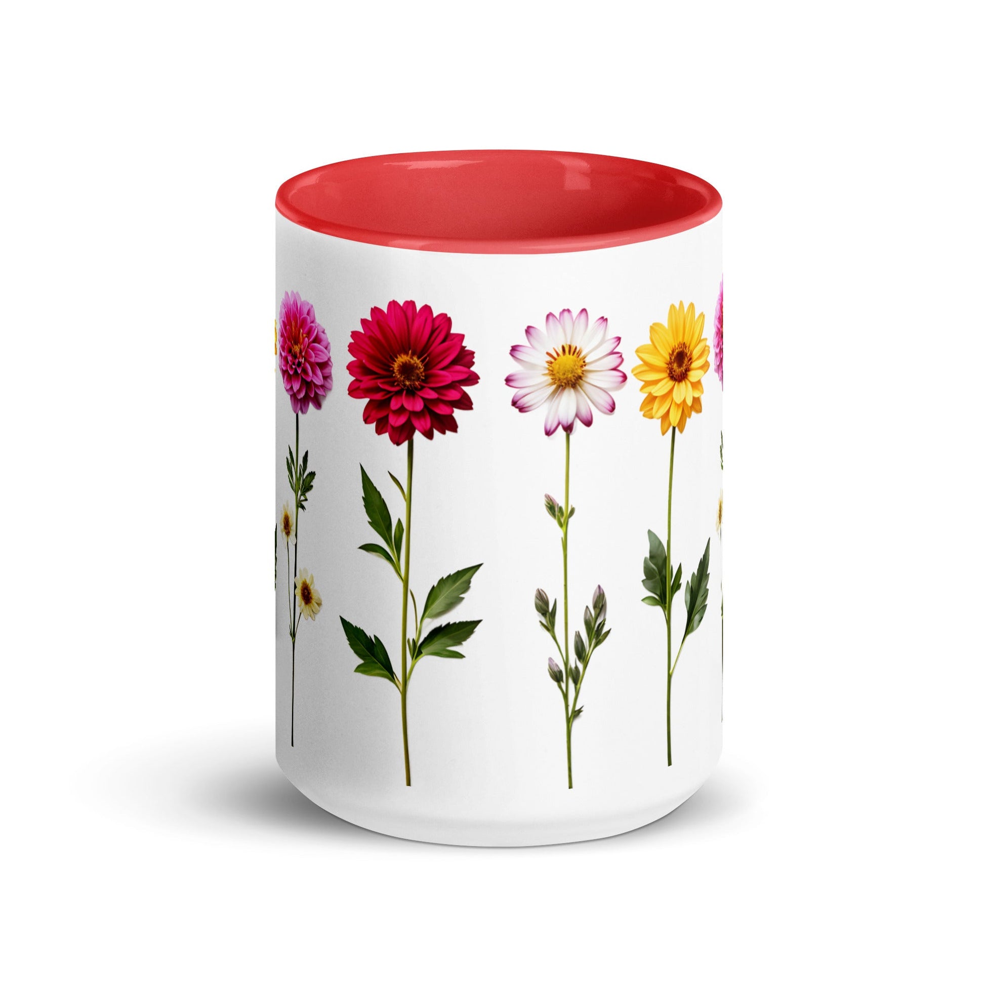 Flowers Mug with Color Inside - Mugs - Discovery Co.