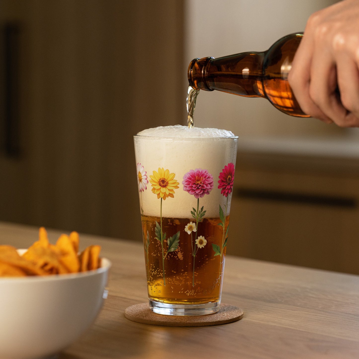 Flowers Pint Glass (16 oz) - Beer Glass - Discovery Co.