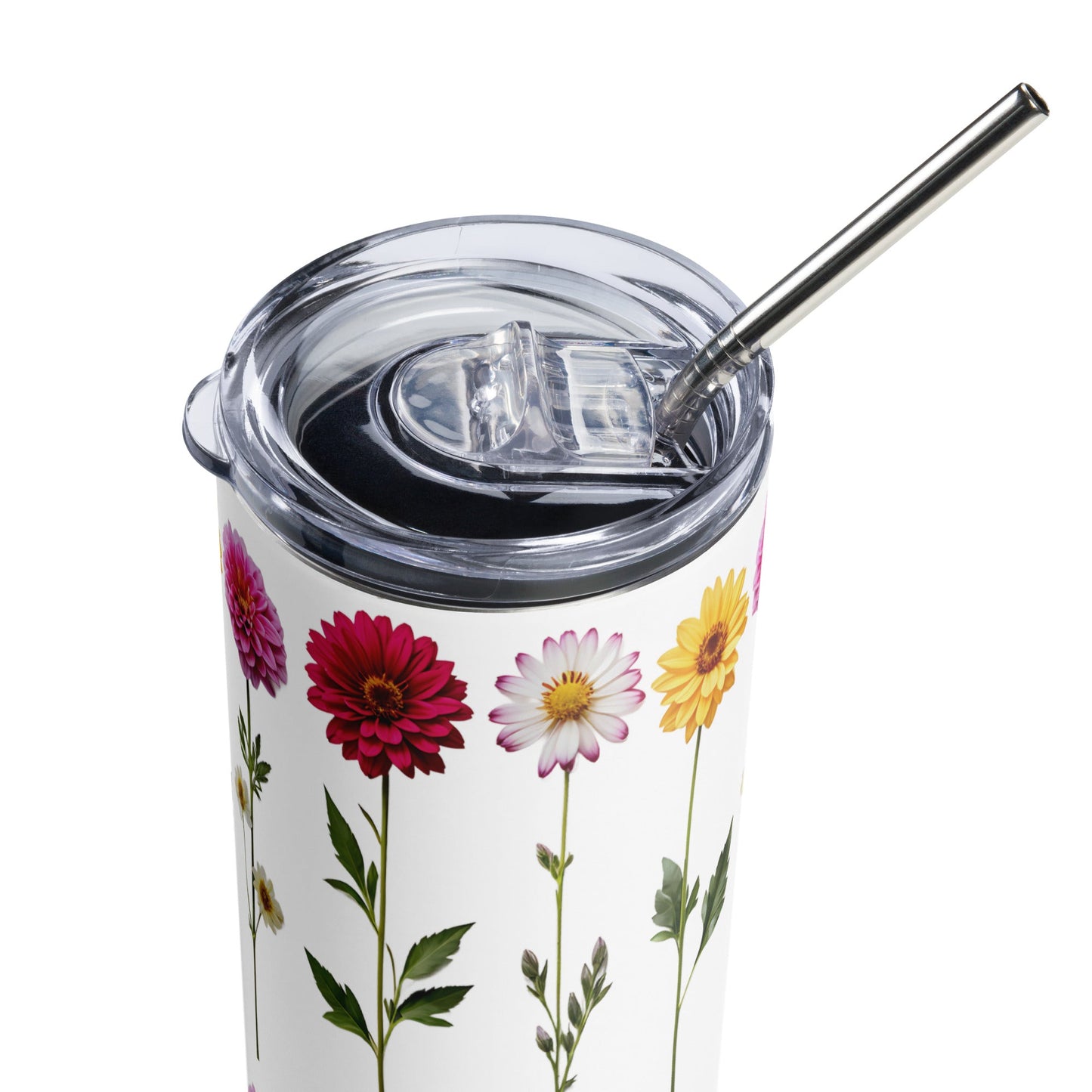 Flowers Stainless Steel Tumbler (20 oz) - Steel Tumbler - Discovery Co.