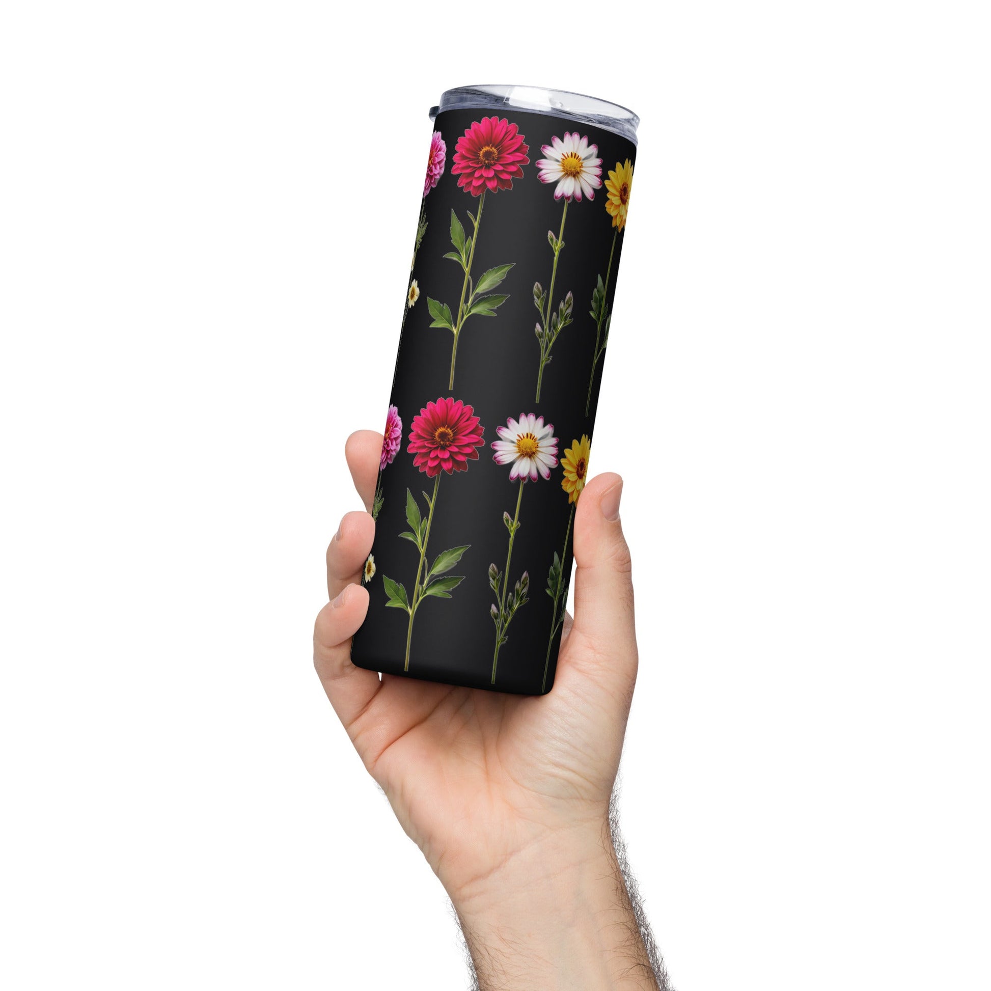 Flowers Stainless Steel Tumbler (20 oz) - Steel Tumbler - Discovery Co.