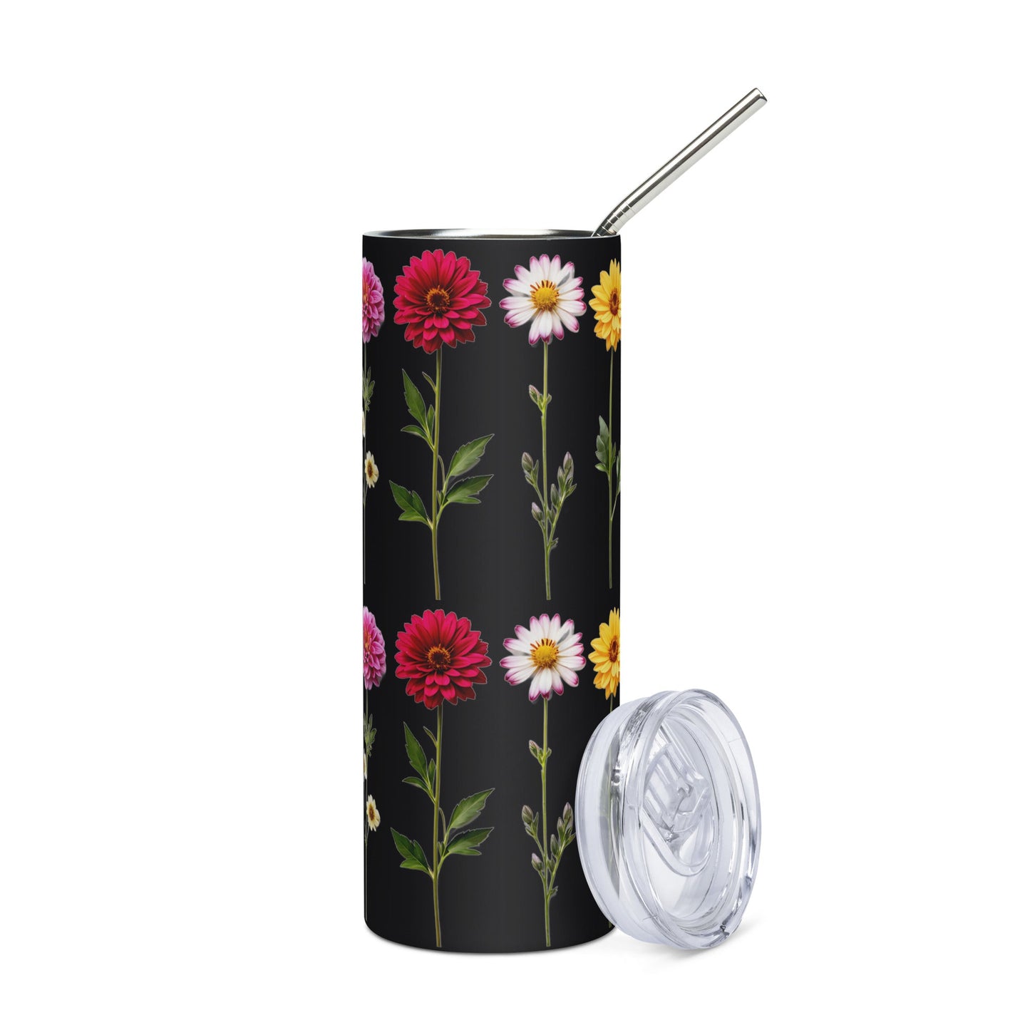 Flowers Stainless Steel Tumbler (20 oz) - Steel Tumbler - Discovery Co.