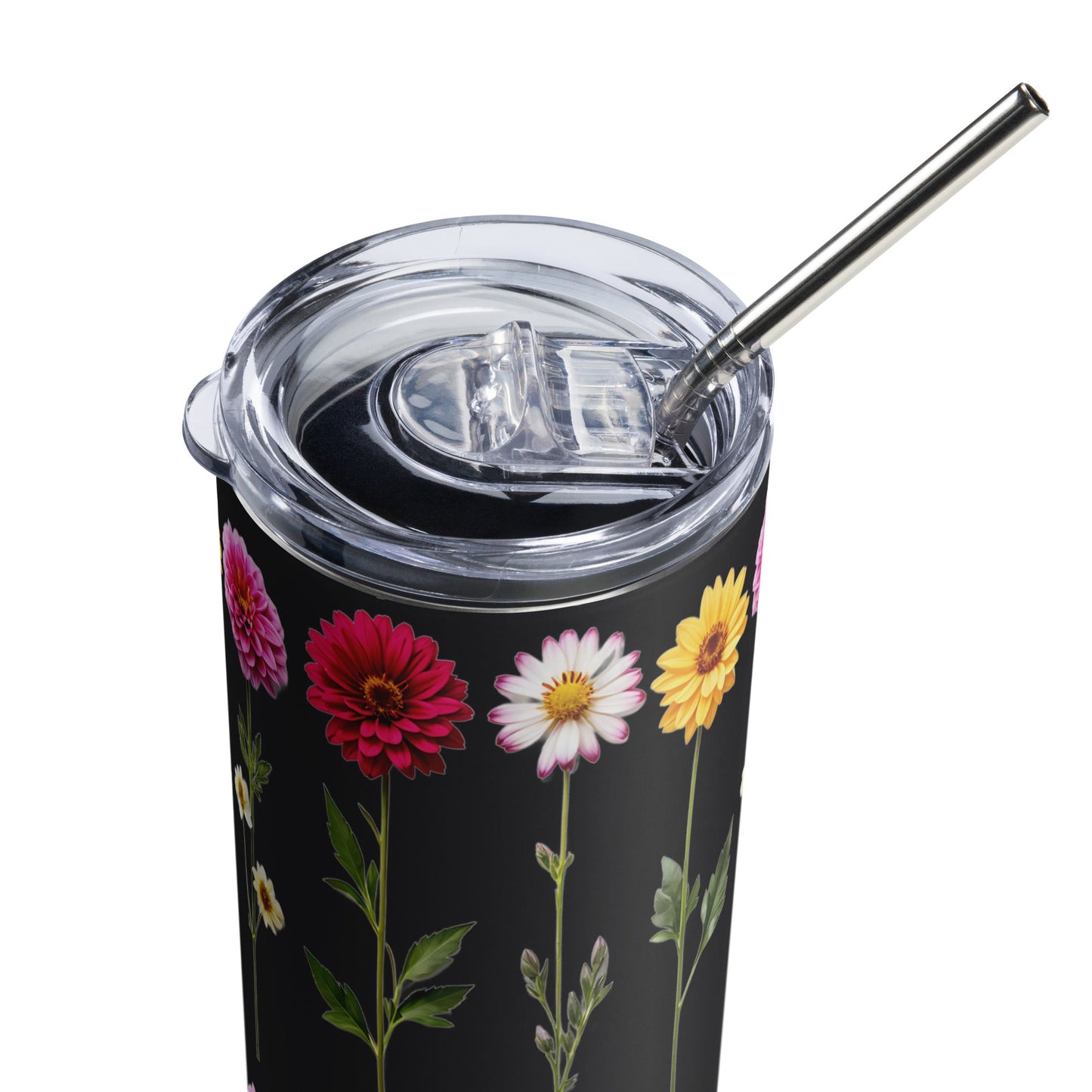 Flowers Stainless Steel Tumbler (20 oz) - Steel Tumbler - Discovery Co.