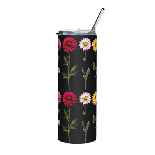 Flowers Stainless Steel Tumbler (20 oz) - Steel Tumbler - Discovery Co.