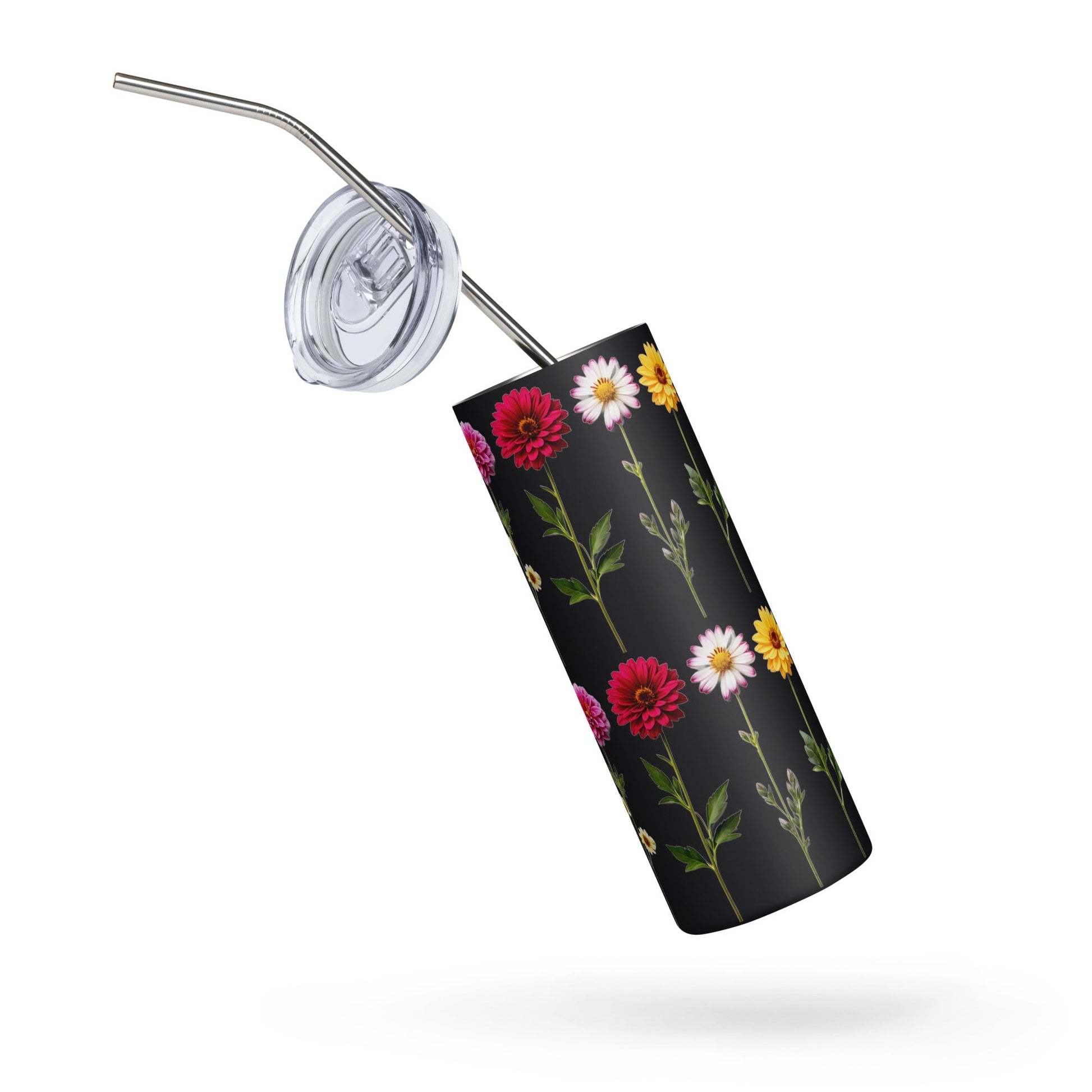 Flowers Stainless Steel Tumbler (20 oz) - Steel Tumbler - Discovery Co.