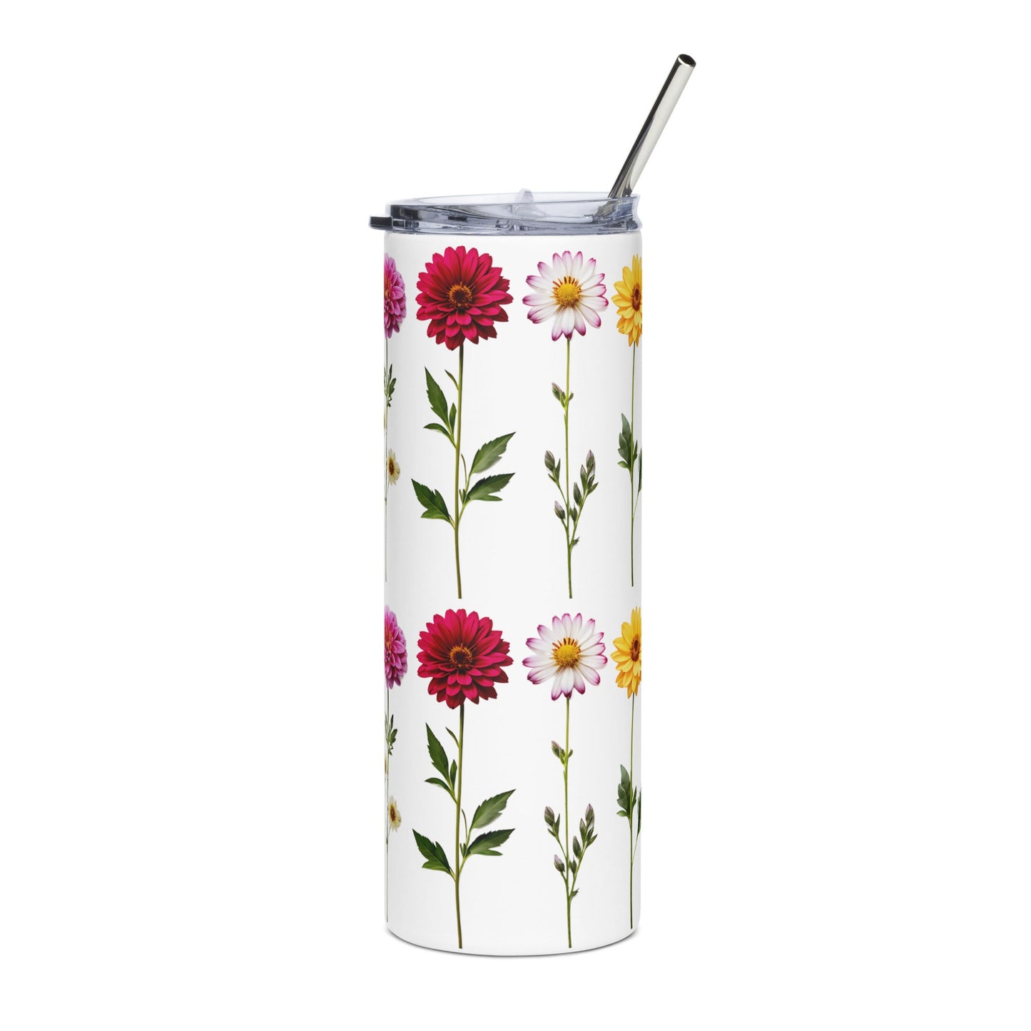 Flowers Stainless Steel Tumbler (20 oz) - Steel Tumbler - Discovery Co.