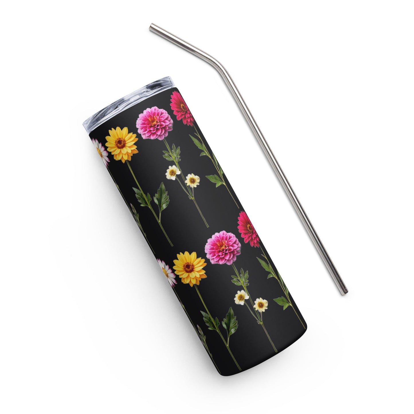 Flowers Stainless Steel Tumbler (20 oz) - Steel Tumbler - Discovery Co.