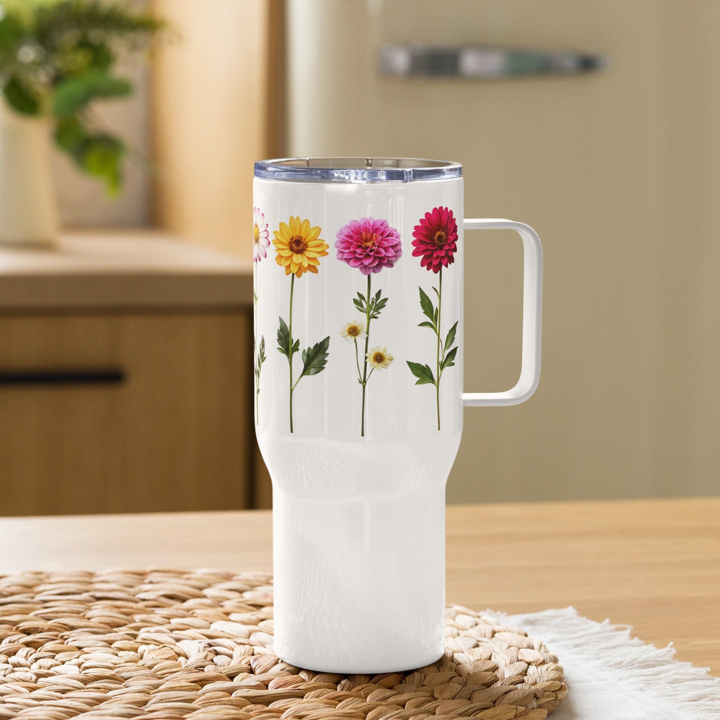 Flowers Travel Mug (25 oz) - Mugs - Discovery Co.