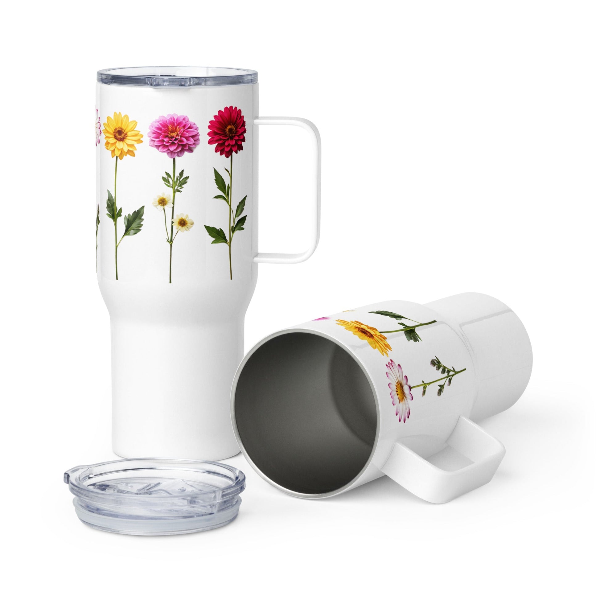 Flowers Travel Mug (25 oz) - Mugs - Discovery Co.