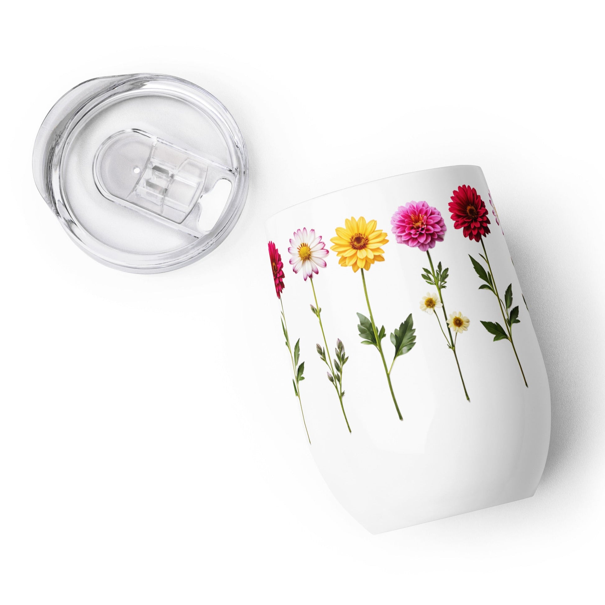 Flowers Wine Tumbler - Tumblers - Discovery Co.