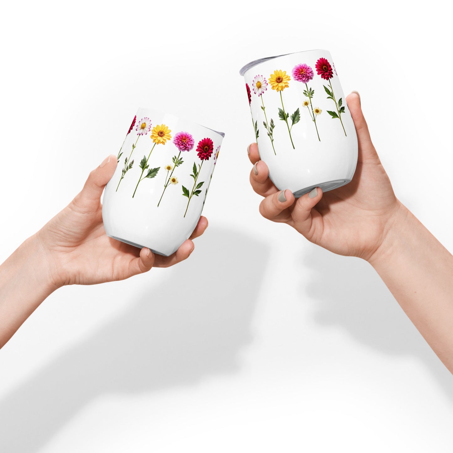 Flowers Wine Tumbler - Tumblers - Discovery Co.