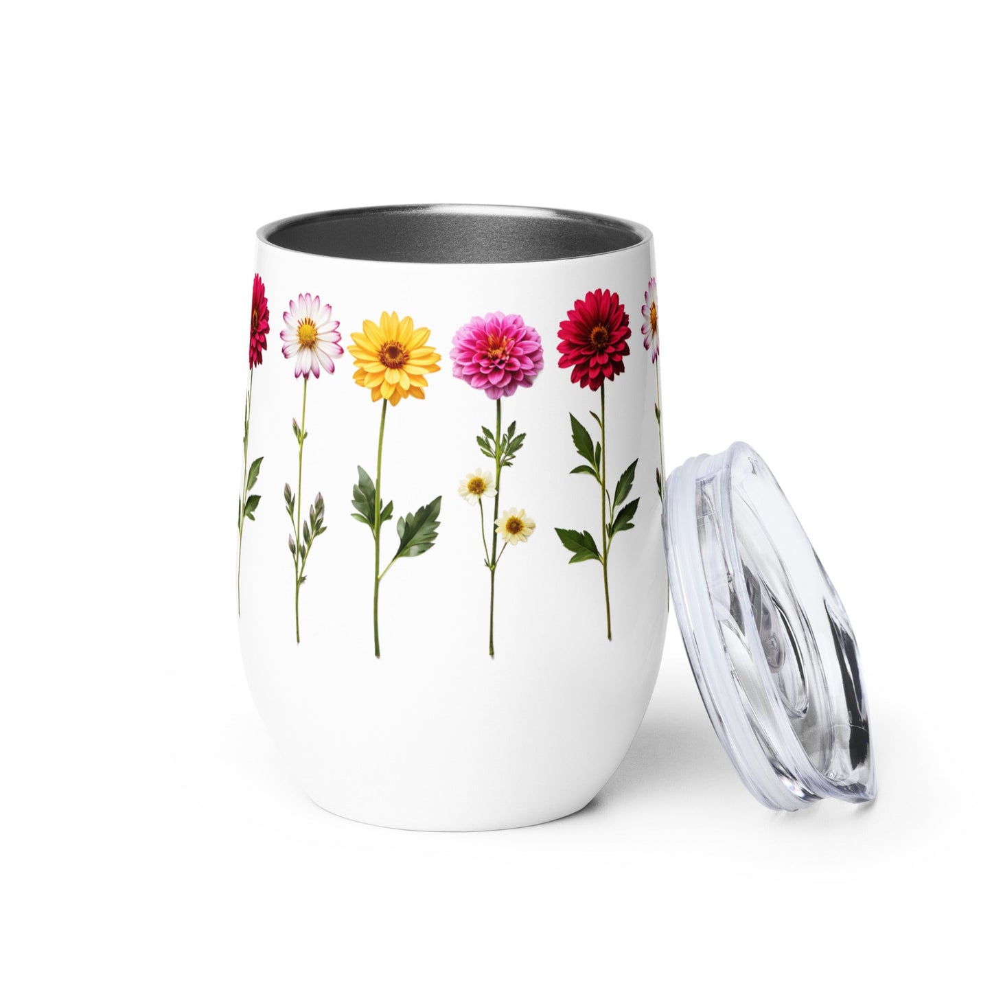 Flowers Wine Tumbler - Tumblers - Discovery Co.