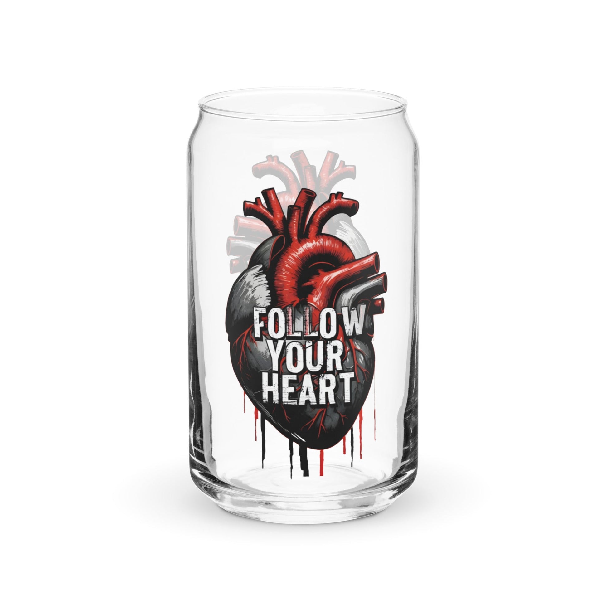 Follow Your Heart Can - Shaped Glass - Can - Shaped Glass - Discovery Co.