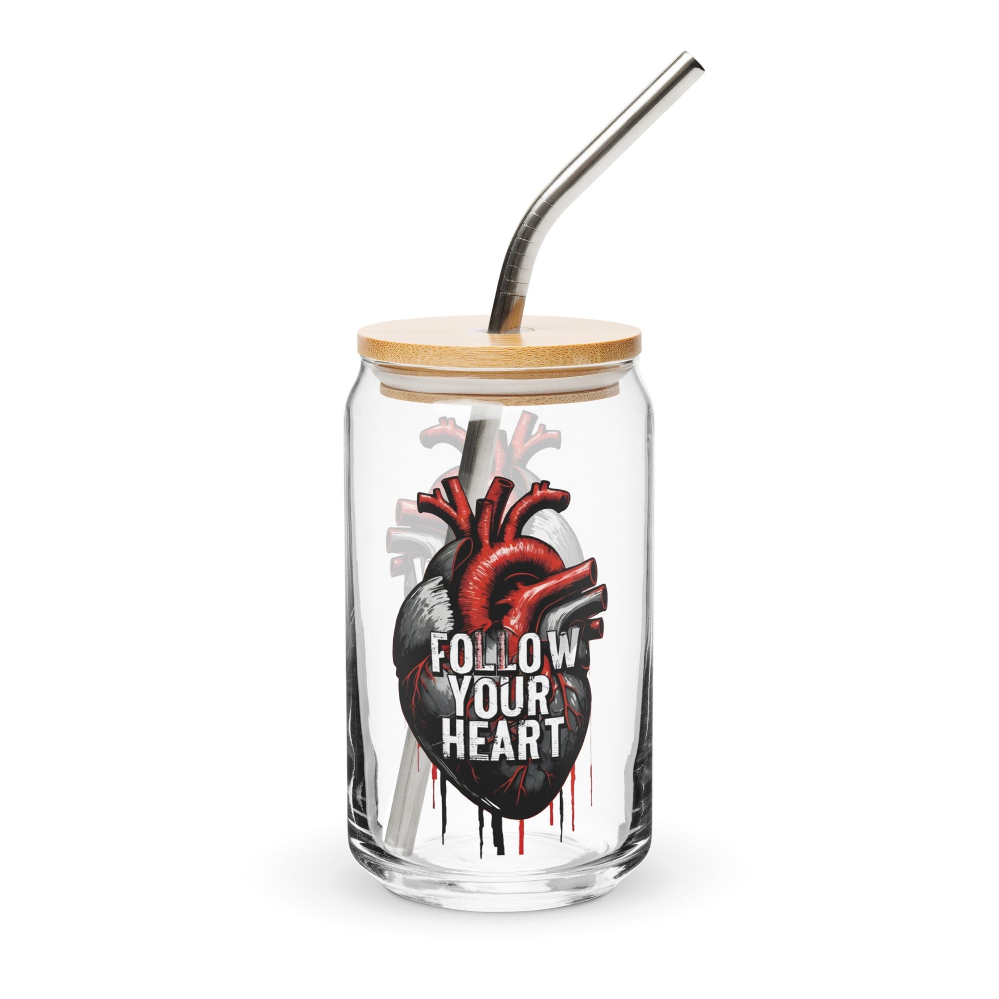 Follow Your Heart Can - Shaped Glass - Can - Shaped Glass - Discovery Co.