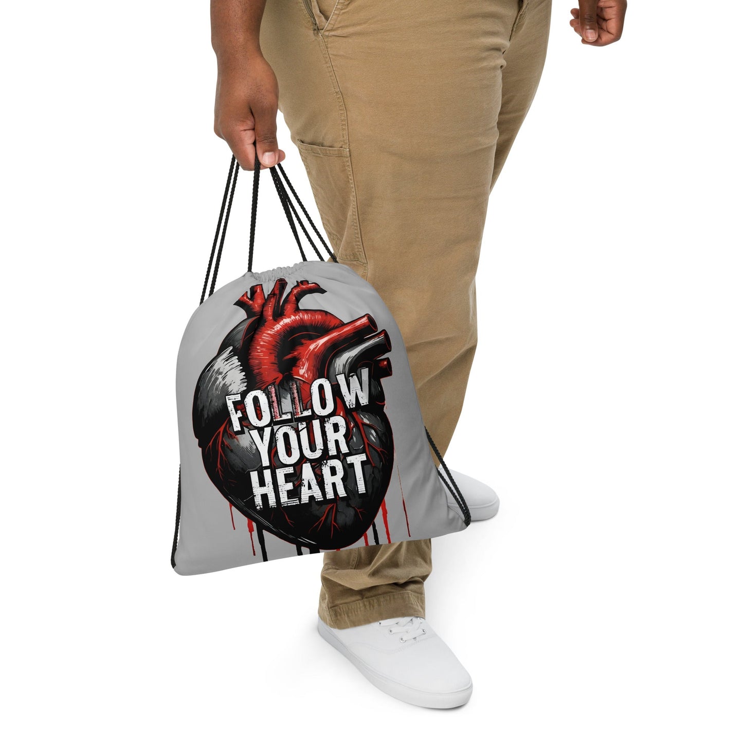 Follow Your Heart Drawstring Bag - Drawstring Bag - Discovery Co.