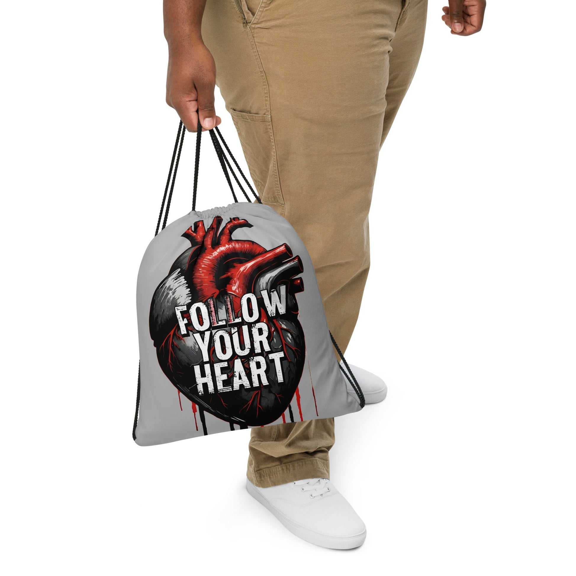 Follow Your Heart Drawstring Bag - Drawstring Bag - Discovery Co.