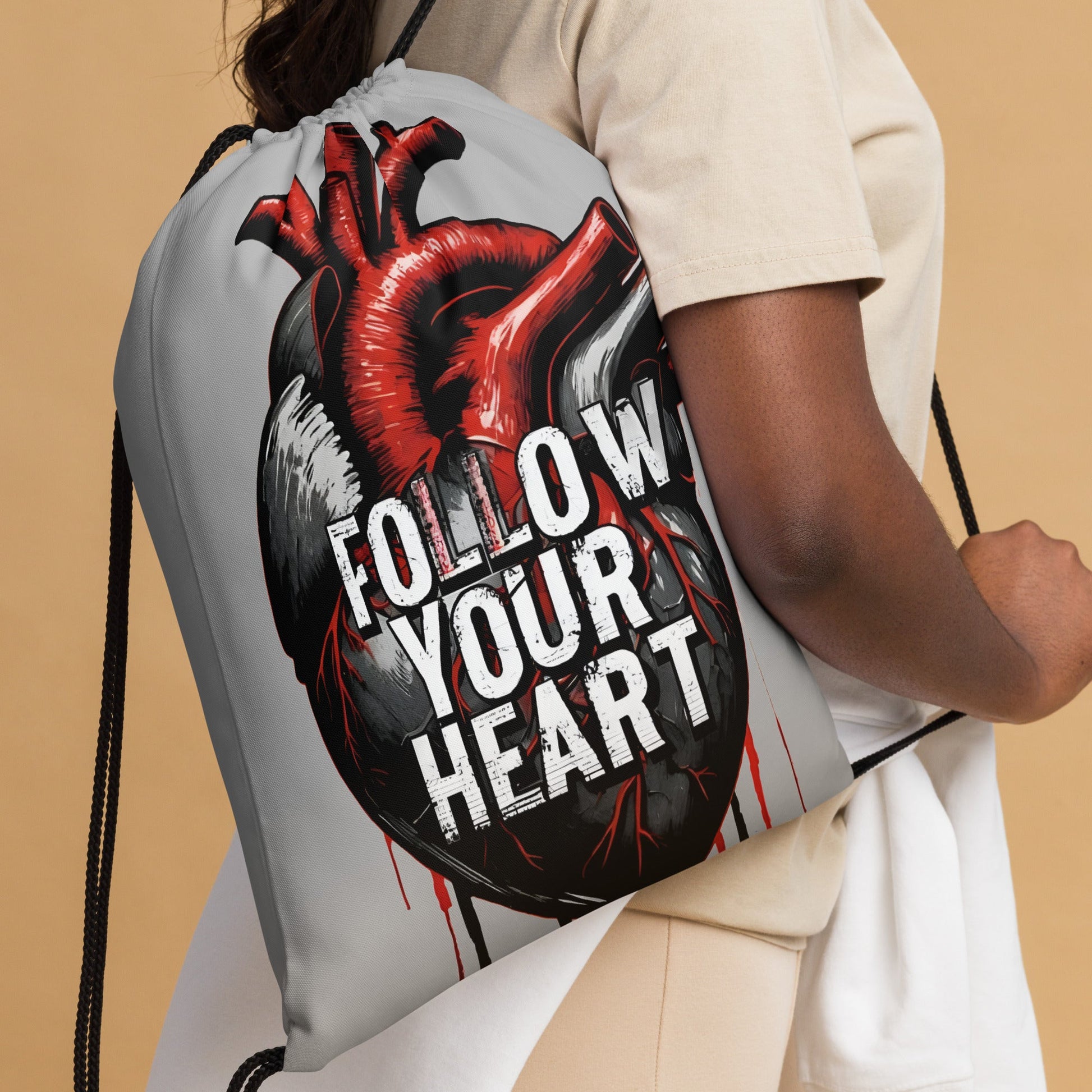 Follow Your Heart Drawstring Bag - Drawstring Bag - Discovery Co.