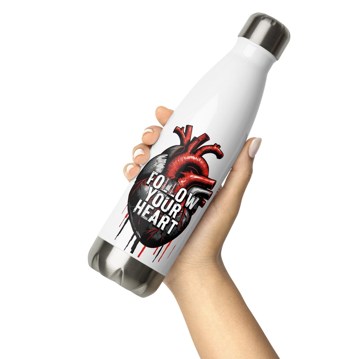 Follow Your Heart Stainless Steel Water Bottle - Stainless Steel Water Bottle - Discovery Co.