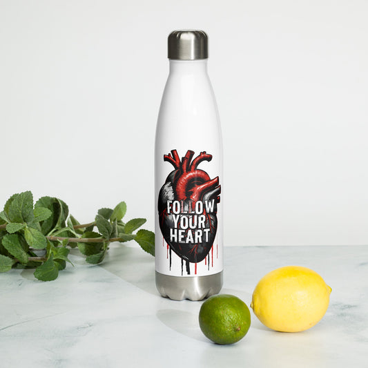 Follow Your Heart Stainless Steel Water Bottle - Stainless Steel Water Bottle - Discovery Co.
