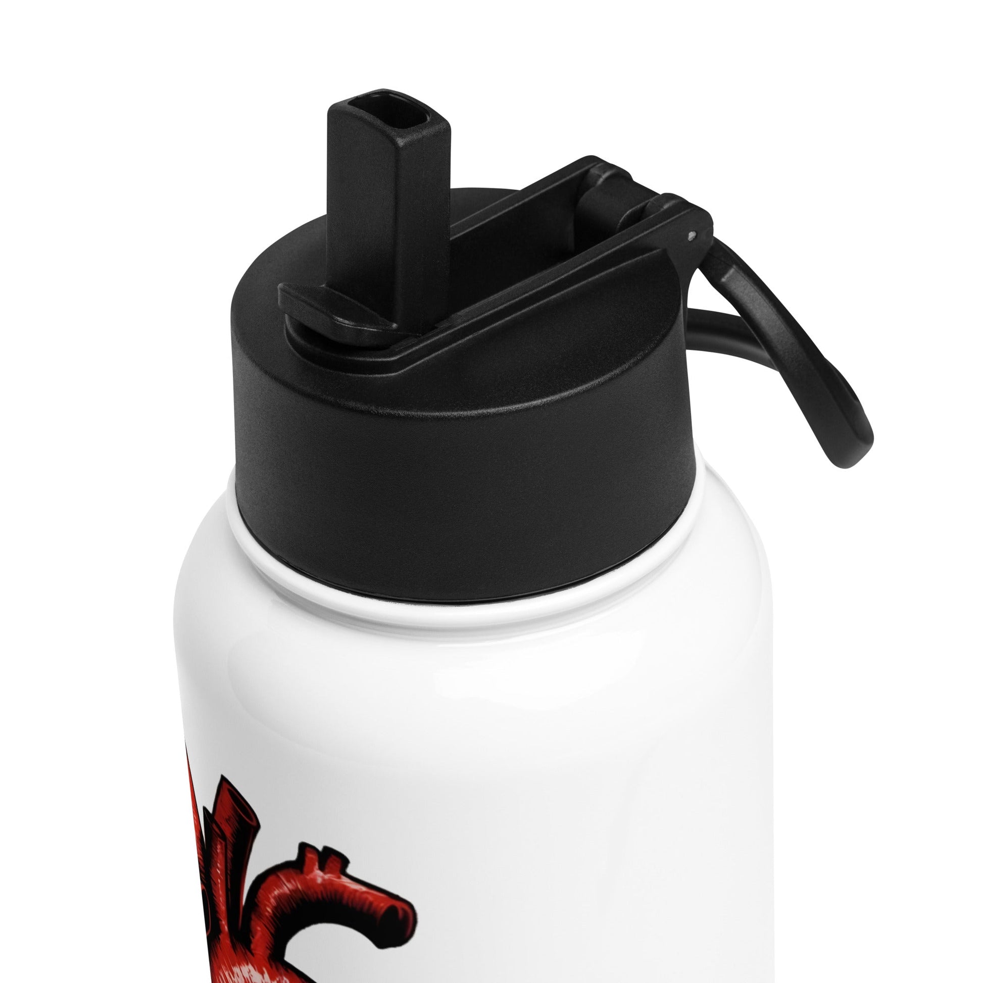 Follow Your Heart Stainless Steel Water Bottle With Straw Lid - Stainless Steel Water Bottle With Straw Lid - Discovery Co.