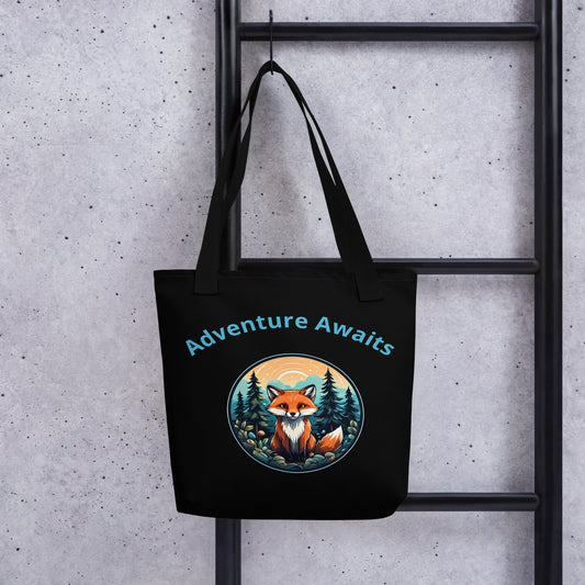 Forest Fox Adventure Awaits Tote Bag - Tote Bags - Discovery Co.