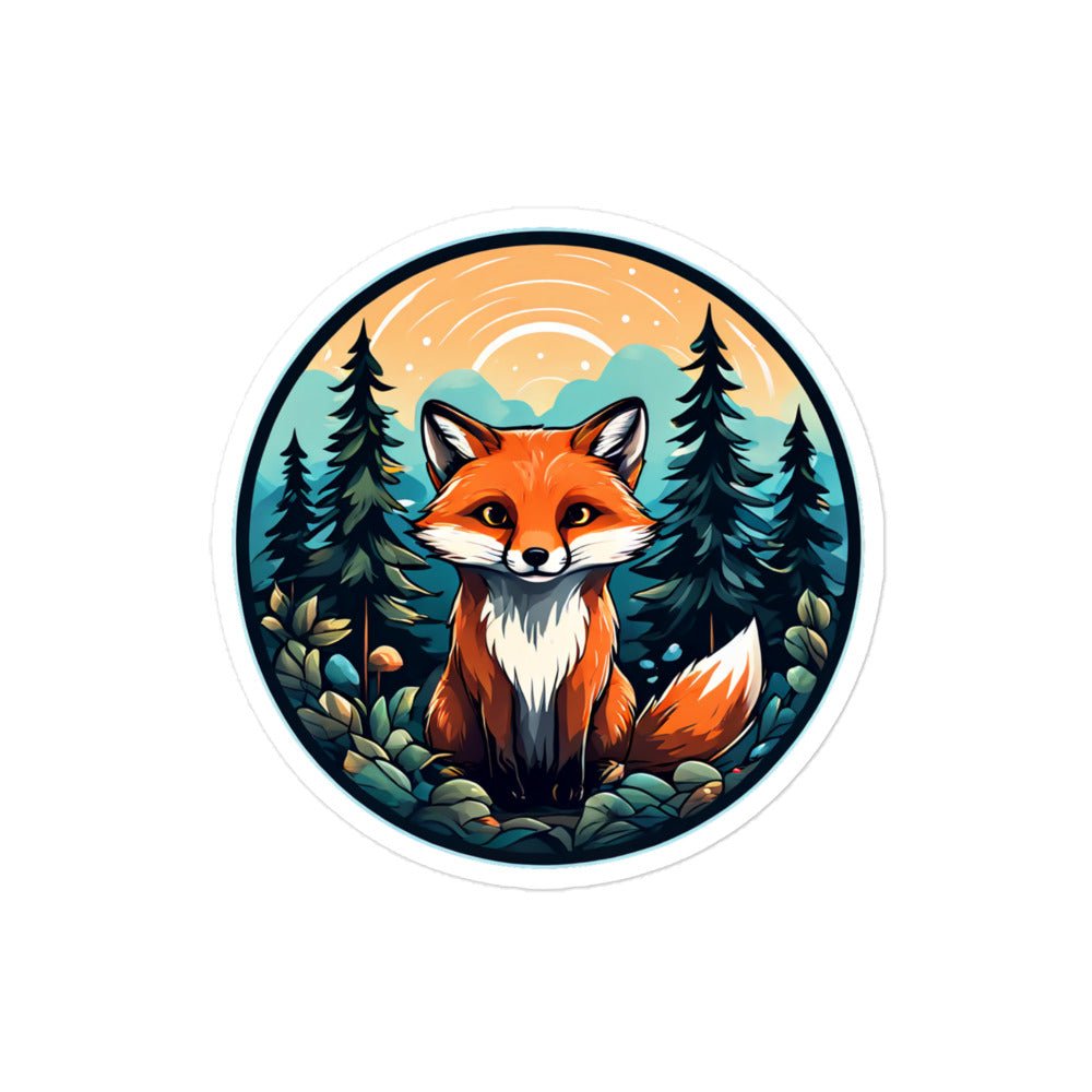 Forest Fox Bubble - free Stickers - Stickers - Discovery Co.