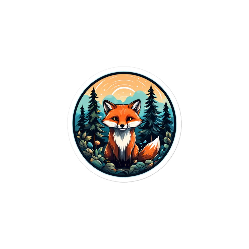 Forest Fox Bubble - free Stickers - Stickers - Discovery Co.