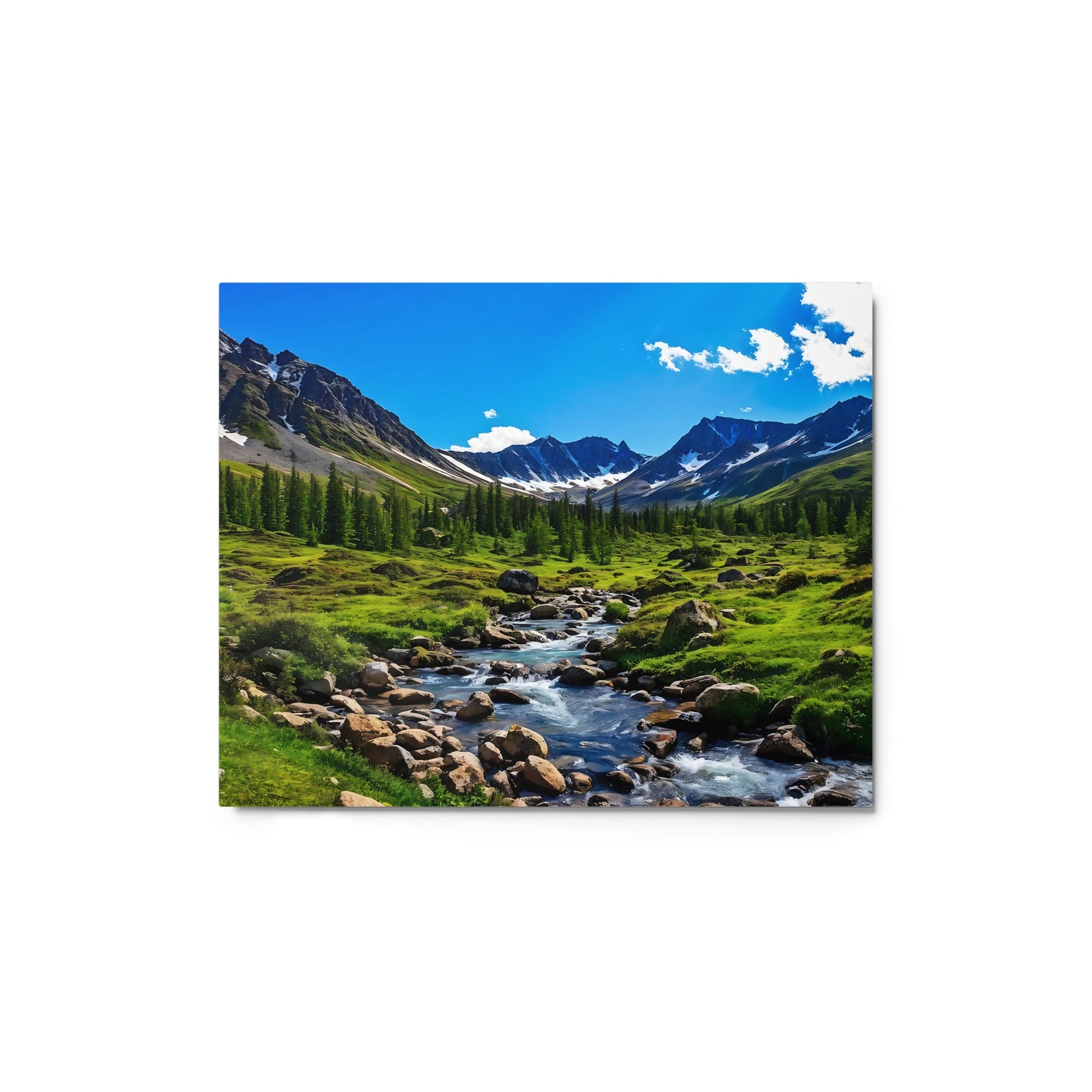 Forest Mountain Stream Metal Prints - Metal Prints - Discovery Co.