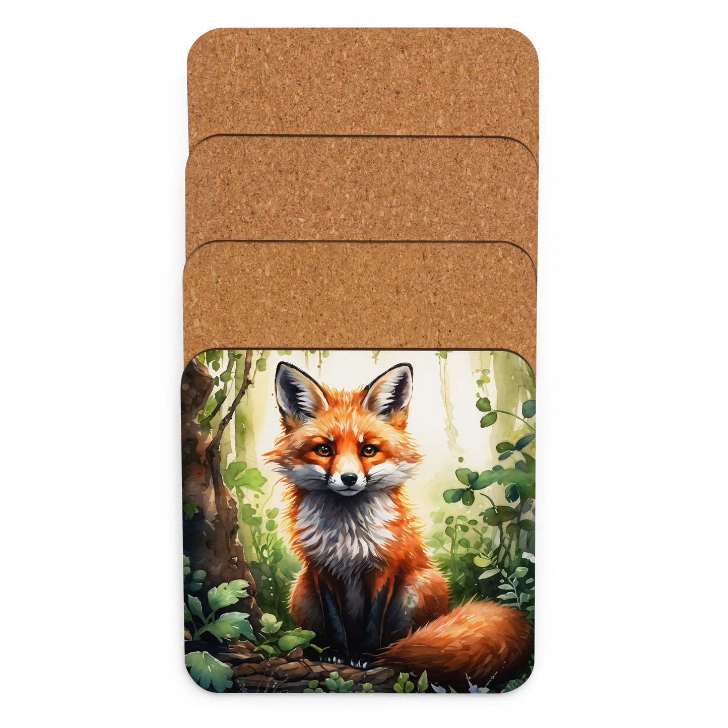 Fox Cork - back Coaster - Coasters - Discovery Co.