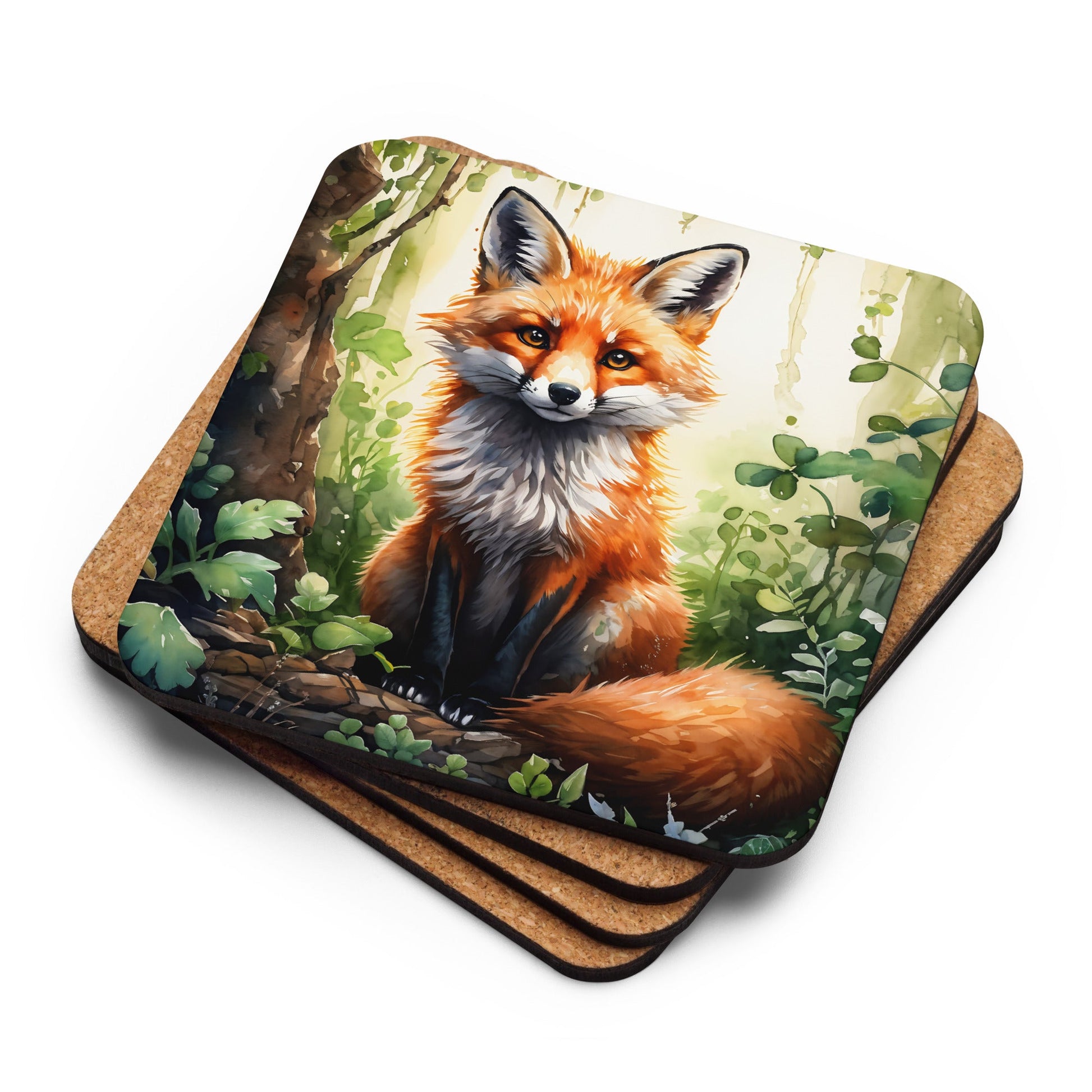 Fox Cork - back Coaster - Coasters - Discovery Co.