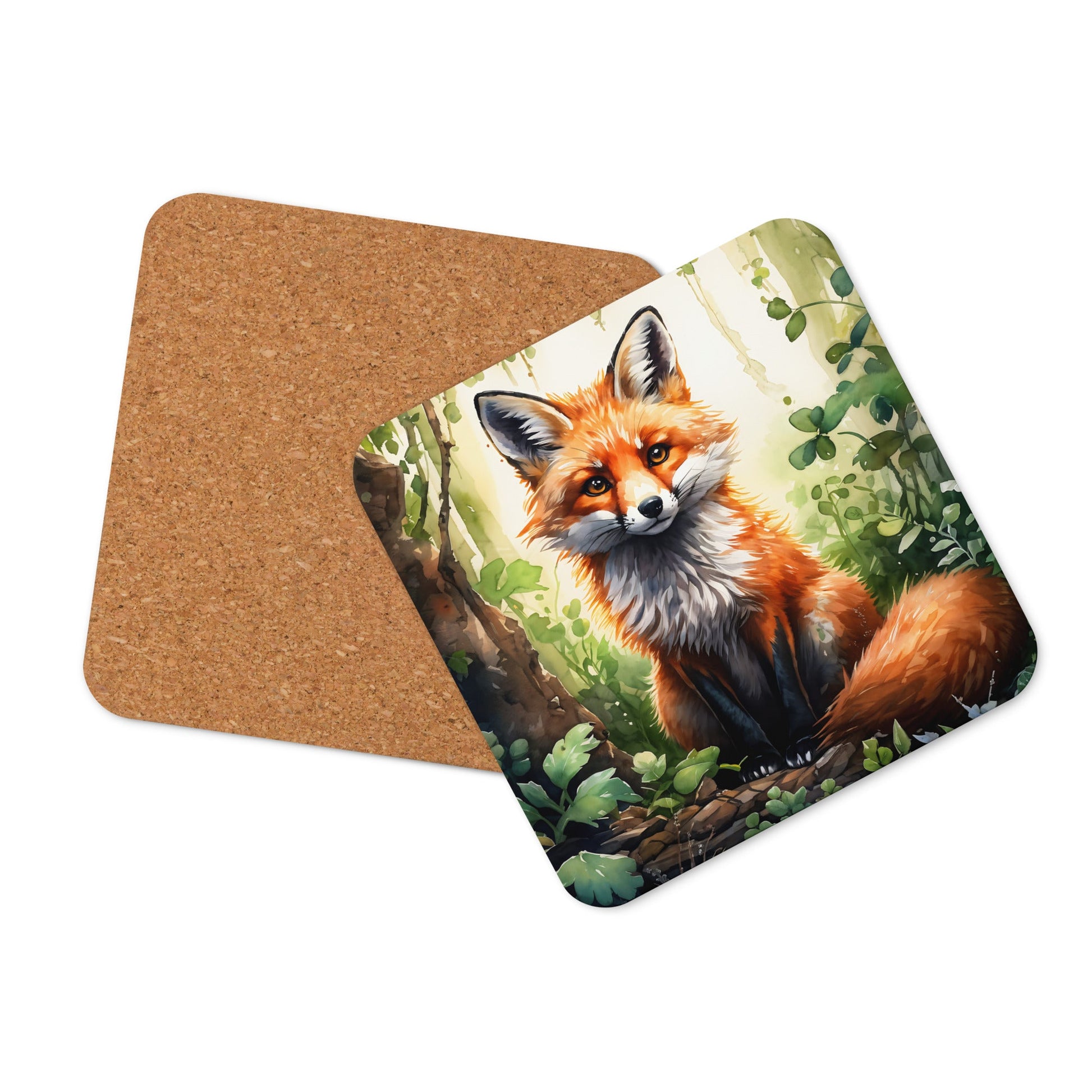 Fox Cork-back Coaster - Coasters - Discovery Co.