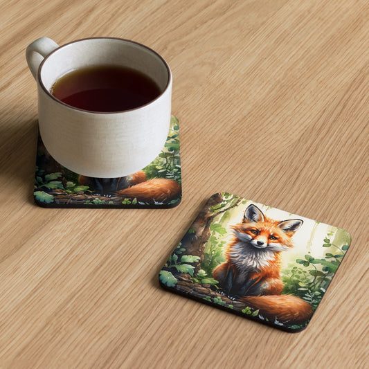 Fox Cork-back Coaster - Coasters - Discovery Co.